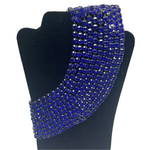 blue Diamond Necklace Set New